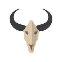 bull skull boho vector