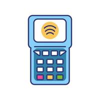 pos terminal online payment vector