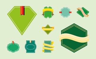 set green labels vector