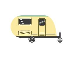 retro camper trailer vector