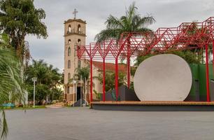 Cassilandia, Mato Grosso do Sul, Brazil, 2021 -Sao Jose Square events stage photo