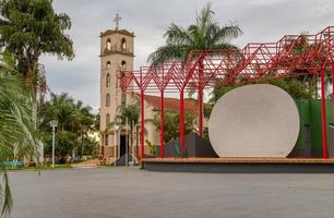 Cassilandia, Mato Grosso do Sul, Brazil, 2021 -Sao Jose Square events stage photo