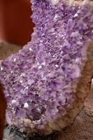 Goiania, Goias, Brazil, 2019 - Large block of purple crystals photo
