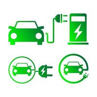 Electric Vehicle Charging Station road sign template vector