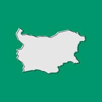 Vector Illustration of the Map of Bulgaria on green Background