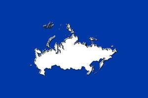 Map of Russia Blue Vector Illustration