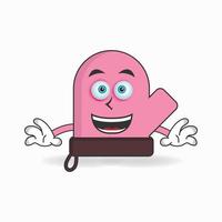 gloves mascot character with smile expression. vector illustration