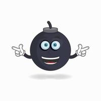 Boom mascot character with smile expression. vector illustration