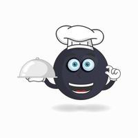 The Boom mascot character becomes a chef. vector illustration