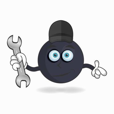 The Boom mascot character becomes a mechanic. vector illustration