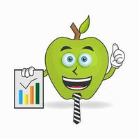 Apple mascot character presentation. vector illustration