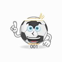 The Soccer Ball mascot character becomes a running athlete. vector illustration