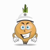 The Onion mascot character becomes a captain. vector illustration