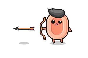 illustration of soap character doing archery vector