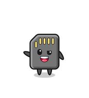 memory card character as the afro boy vector