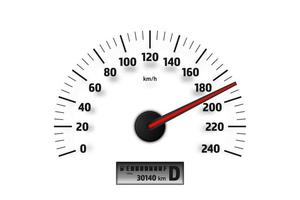 Realistic speedometer isolated on white background. with sport car fast speedometer car. Racing speed background vector