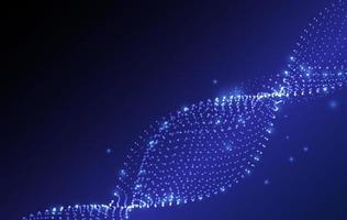 Digital wave with meny dots. Abstract backdrop of dynamic wave. Technology or science banner. vector