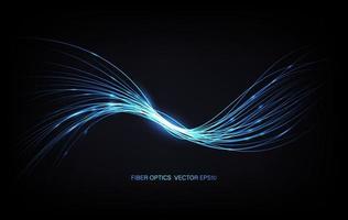 Fondo abstracto de luces de fibra óptica vector