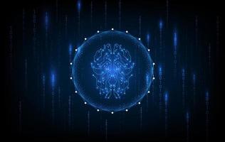 Artificial Intelligence illustration. Artificial intelligence and machine learning concept. Digital computer code. Data transfer concepts vector