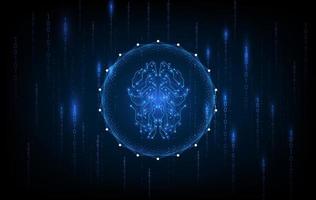 Artificial Intelligence illustration. Artificial intelligence and machine learning concept. Digital computer code. Data transfer concepts vector