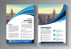 flyer and brochure template for annual report design vector