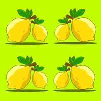 vector illustration of yellow lemon