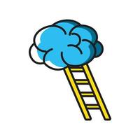 ladder to cloud vector