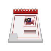 calendar malaysia independence vector