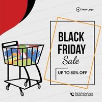 Banner design of black Friday sale template vector