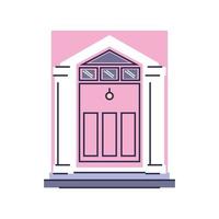 pink front door vector