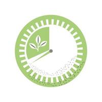 slow fashion clock vector