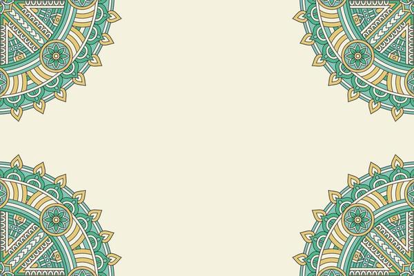 Flower frame design with mandala