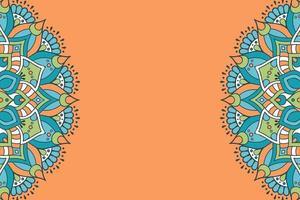 Business card template with mandala vector