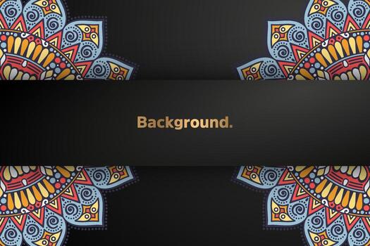 dark background with colorful element vector