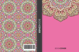 libro de portada de mandala vector