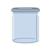 glass jar with cap vector