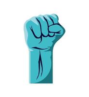 raised hand power vector