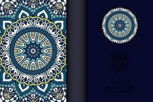 Business card with ethnic ornament vector