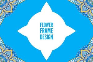 Frame card design ethnic ornament vector