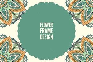 Frame card design ethnic ornament vector