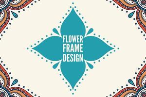 Frame card design ethnic ornament vector