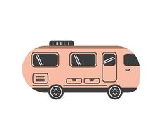 traditional camper car vector