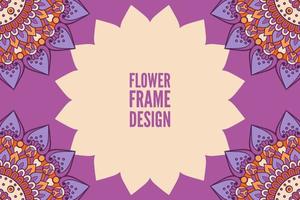 Frame card design ethnic ornament vector