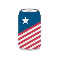 soda with usa flag vector