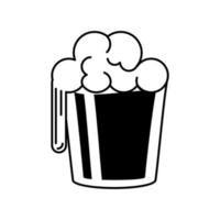 beer mug and foam vector