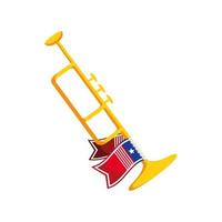 trumpet american flag vector