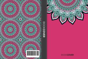 libro de portada de mandala vector