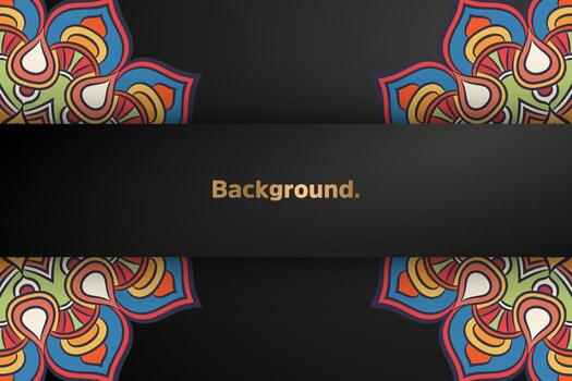 dark background with colorful element vector