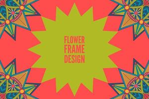 Frame card design ethnic ornament vector
