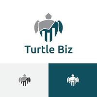 Turtle Business Economic Financial Graph Chart Logo vector
